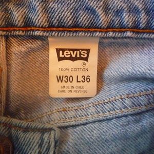 Levi's 505 30W x 36L 80's Vintage Jeans.